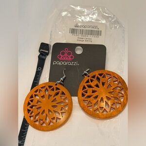 Paparazzi jewelry -“Orange canopy” Earrings